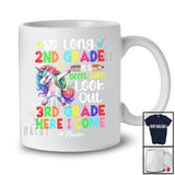 Personalized So Long 2nd Grade Look Out 3rd Grade; Lovely Last Day Of School Custom Name Unicorn T-Shirt