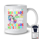 Personalized So Long 3rd Grade Look Out 4th Grade; Lovely Last Day Of School Custom Name Unicorn T-Shirt