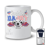 Personalized Soccer Daddy; Awesome 4th Of July Custom Name Soccer Player; Patriotic Family T-Shirt