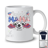 Personalized Soccer Mama; Awesome 4th Of July Custom Name Soccer Player; Patriotic Family T-Shirt