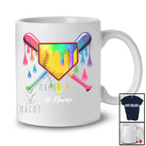 Personalized Softball; Colorful Drip Softball Equipment; Custom Name Boys Girls Player Team T-Shirt