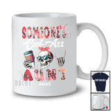 Personalized Someones Cool-Ass Aunt; Amazing Mother's Day Custom Name Skull; Drink Coffee T-Shirt