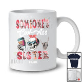 Personalized Someones Cool-Ass Sister; Amazing Mother's Day Custom Name Skull; Drink Coffee T-Shirt