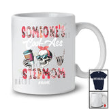 Personalized Someones Cool-Ass Stepmom; Amazing Mother's Day Custom Name Skull; Drink Coffee T-Shirt
