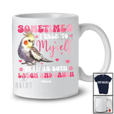 Personalized Sometimes I Talk To Myself We Both Laugh; Lovely Custom Name Cockatiel Animal T-Shirt