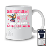 Personalized Sometimes I Talk To Myself We Both Laugh; Lovely Custom Name Hummingbird Animal T-Shirt