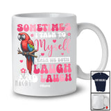 Personalized Sometimes I Talk To Myself We Both Laugh; Lovely Custom Name Parrot Animal T-Shirt