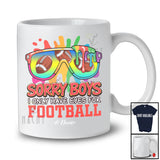 Personalized Sorry Boys I Only Have Eyes For Football; Lovely Valentine Sunglasses; Custom Name Player T-Shirt