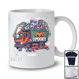 Personalized Spooky Garbage Truck; Amazing Halloween Custom Name Garbage Truck Skull; Driver T-Shirt