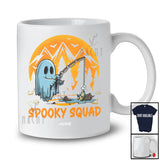 Personalized Spooky Squad; Humorous Halloween Moon Custom Name Boo Ghost Fishing Fisherman T-Shirt