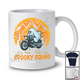 Personalized Spooky Squad; Humorous Halloween Moon Custom Name Boo Ghost Riding T-Shirt