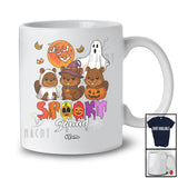 Personalized Spooky Squad; Lovely Halloween Pumpkin Ghost Boo Beaver Animal Lover; Family T-Shirt