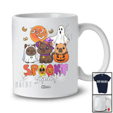 Personalized Spooky Squad; Lovely Halloween Pumpkin Ghost Boo Capybara Animal Lover; Family T-Shirt
