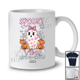 Personalized Spooky Vibes Let's Go Ghouls; Lovely Halloween Custom Name Boo Pumpkin T-Shirt