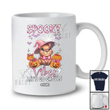 Personalized Spooky Vibes Let's Go Ghouls; Lovely Halloween Custom Name Capybara Pumpkin T-Shirt
