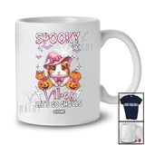 Personalized Spooky Vibes Let's Go Ghouls; Lovely Halloween Custom Name Guinea Pig Pumpkin T-Shirt