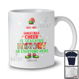 Personalized Spread Christmas Cheer Is Teaching History; Joyful Custom Name History Teacher T-Shirt