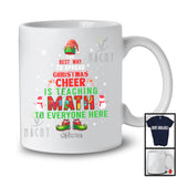 Personalized Spread Christmas Cheer Is Teaching Math; Joyful Custom Name Math Teacher T-Shirt
