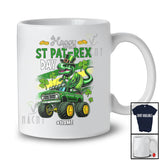Personalized St PaT-Rex Patricks Day; Happy St. Patrick's Day Custom Name T-Rex Monster Truck T-Shirt