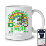 Personalized St. Patrick's Day Bicycle Squad; Joyful Leprechaun Custom Name Bicycle Rider T-Shirt