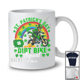 Personalized St. Patrick's Day Dirt Bike Squad; Joyful Leprechaun Custom Name Dirt Bike Rider T-Shirt