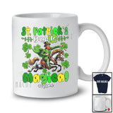 Personalized St. Patrick's Day Is Magical; Joyful Leprechaun Riding Horse; Custom Name Irish Shamrock T-Shirt