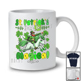 Personalized St. Patrick's Day Is Magical; Joyful Leprechaun Riding Unicorn; Custom Name Irish Shamrock T-Shirt