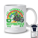 Personalized St. Patrick's Day Motorcycle; Joyful Leprechaun Custom Name Motorcycle Rider T-Shirt