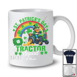 Personalized St. Patrick's Day Tractor Squad; Joyful Leprechaun Custom Name Tractor Driver T-Shirt