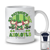 Personalized St. Patrick's Day With My Axolotls; Lovely Custom Name Three Axolotls; Vintage Retro T-Shirt