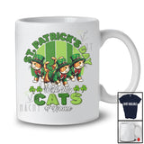 Personalized St. Patrick's Day With My Cats; Lovely Custom Name Three Cats; Vintage Retro T-Shirt