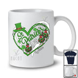 Personalized St. Patrick's Day; Lovely Custom Name Leprechaun Chicken Heart Shape; Shamrock T-Shirt