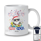 Personalized Stay Cool; Proud 4th Of July Custom Name Hawaiian Santa Sunglasses Beach; Patriotic T-Shirt