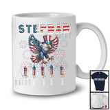 Personalized Stepdad, Amazing 4th Of July Custom Name Stepchilds, Eagle USA Flag Patriotic T-Shirt