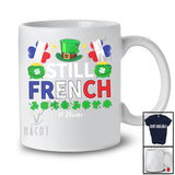 Personalized Still French; Lovely St. Patrick's Day Custom Name Leprechaun French Flag; Family T-Shirt