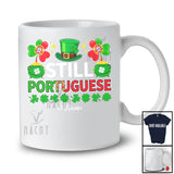 Personalized Still Portuguese; Lovely St. Patrick's Day Custom Name Leprechaun Portugal Flag; Family T-Shirt
