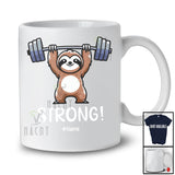 Personalized Strong; Lovely Custom Name Sloth Workout Weightlifting Body Building T-Shirt