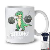 Personalized Strong; Lovely Custom Name T-Rex Workout Weightlifting Body Building T-Shirt