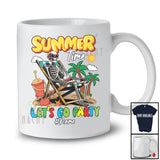 Personalized Summer Time Go Party; Joyful Summer Vacation Skeleton; Custom Name Family T-Shirt