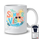 Personalized Summer Vibes; Joyful Summer Vacation Beach Surfing Sunglasses Hawaiian Family T-Shirt