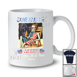 Personalized Surviving Aunt Beer at a Time; Proud Mother's Day Custom Name Drinking Skeleton T-Shirt