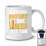 Personalized Surviving Brother One Beer; Cheerful Father's Day Custom Name Drunker Drinking T-Shirt
