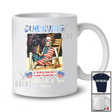 Personalized Surviving Mommy Beer at a Time; Proud Mother's Day Custom Name Drinking Skeleton T-Shirt