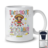 Personalized Taco 'Bout 100 Days Of School; Lovely Custom Name Mexican Girl Taco Teacher Students T-Shirt