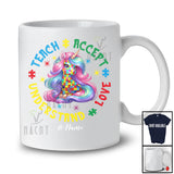 Personalized Teach Accept Understand Love; Amazing Autism Puzzle Unicorn; Custom Name Teacher T-Shirt