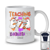 Personalized Teaching Kindergarten Boos; Joyful Halloween Back To School Custom Name Teacher T-Shirt