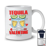 Personalized Tequila Is My Valentine; Awesome Custom Name Drunker Vintage; Single Drinking Lover T-Shirt