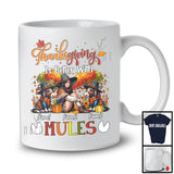 Personalized Thanksgiving Better With Mules; Lovely Two Mules Pilgrim Girl; Custom Name T-Shirt