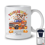 Personalized Thanksgiving Squad; Adorable Fall Tree Goose On Pickup Truck; Custom Name Farmer T-Shirt