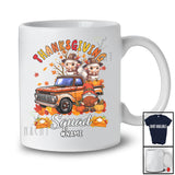 Personalized Thanksgiving Squad; Adorable Fall Tree Sheep On Pickup Truck; Custom Name Farmer T-Shirt